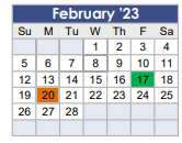 District School Academic Calendar for Tom R Ellisor Elementary for February 2023