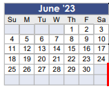 District School Academic Calendar for Magnolia Elementary for June 2023