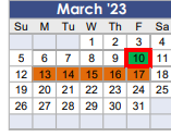 District School Academic Calendar for Willie E Williams Elementary for March 2023