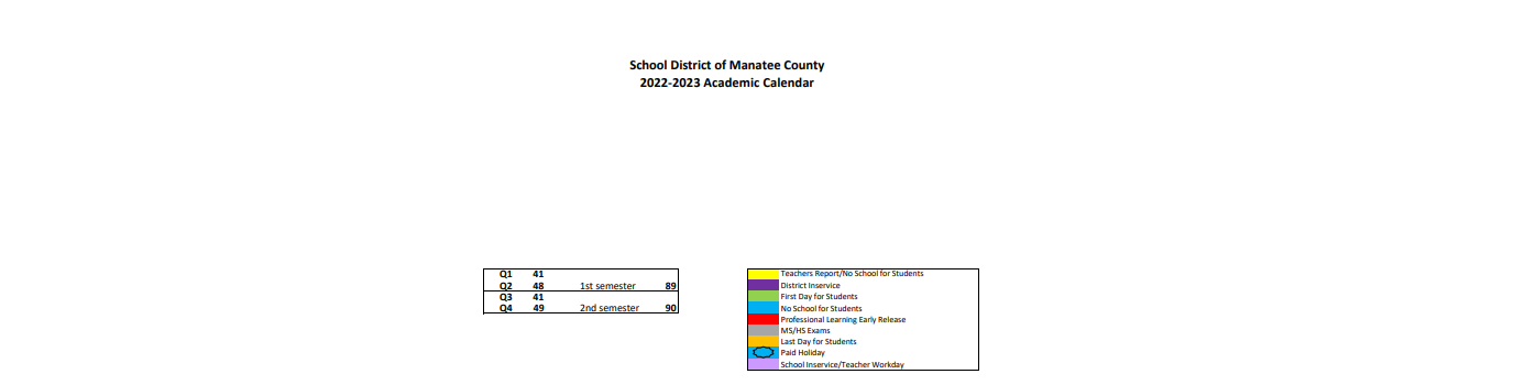 District School Academic Calendar Key for Gulf Coast Marine Institute