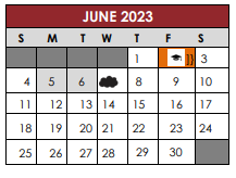 District School Academic Calendar for Bluebonnet Trail Elementary School for June 2023