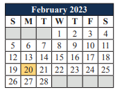 District School Academic Calendar for J L Boren Elementary for February 2023