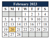 District School Academic Calendar for Della Icenhower  Intermediate for February 2023