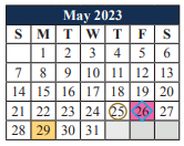 District School Academic Calendar for Glenn Harmon Elementary for May 2023
