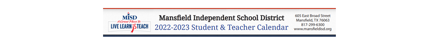 District School Academic Calendar for Cross Timbers Intermediate