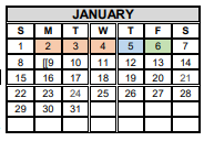 District School Academic Calendar for Michael E Fossum Middle School for January 2023