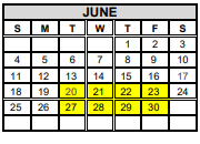 District School Academic Calendar for Jackson Elementary for June 2023