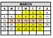 District School Academic Calendar for Gonzalez Elementary for March 2023