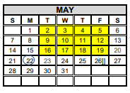 District School Academic Calendar for De Leon Middle School for May 2023