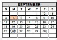 District School Academic Calendar for Michael E Fossum Middle School for September 2022