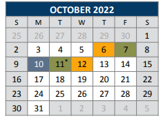 District School Academic Calendar for Caldwell Elementary for October 2022