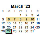 District School Academic Calendar for Melissa High School for March 2023