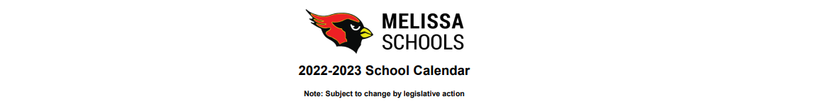 District School Academic Calendar for Melissa Ridge Elementary