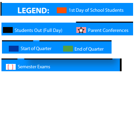 District School Academic Calendar Legend for Hickory Ridge Elementary School