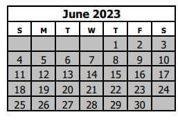 District School Academic Calendar for Dos Rios Elementary School for June 2023