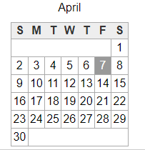 District School Academic Calendar for Poston Junior High School for April 2023