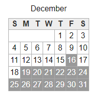 District School Academic Calendar for Franklin Northeast School for December 2022