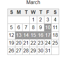 District School Academic Calendar for Stapley Junior High School for March 2023