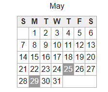 District School Academic Calendar for Washington Elementary School for May 2023
