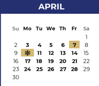 District School Academic Calendar for Poteet High School for April 2023