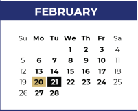 District School Academic Calendar for Thompson Elementary for February 2023
