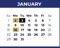 District School Academic Calendar for Seabourn Elementary for January 2023