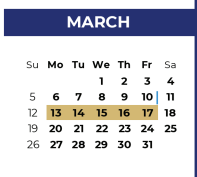 District School Academic Calendar for Horn High School for March 2023