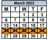 District School Academic Calendar for Claude Pepper Elementary School for March 2023