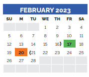 District School Academic Calendar for Frank Seale Middle School for February 2023