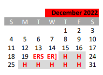 District School Academic Calendar for Houston Elementary for December 2022