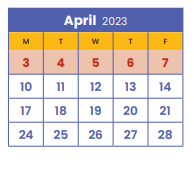 District School Academic Calendar for Childrens Residential Treat Ctr for April 2023