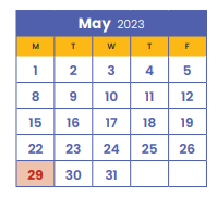 District School Academic Calendar for Harrison Education Center for May 2023