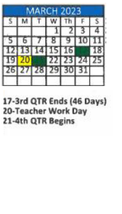 District School Academic Calendar for Mary B Austin Elementary School for March 2023