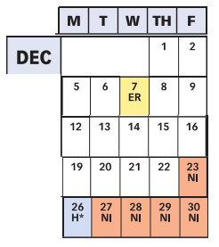 District School Academic Calendar for Roscoe R. Nix Elementary for December 2022
