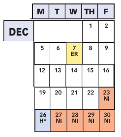 District School Academic Calendar for Poolesville High for December 2022