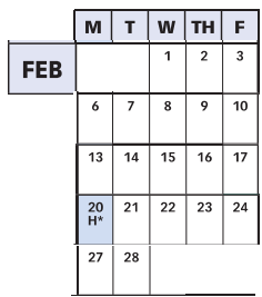 District School Academic Calendar for Roscoe R. Nix Elementary for February 2023
