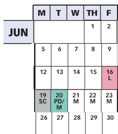 District School Academic Calendar for Roscoe R. Nix Elementary for June 2023