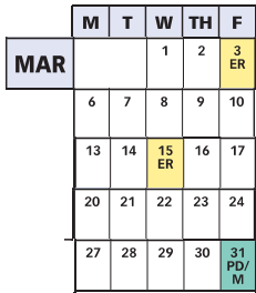 District School Academic Calendar for Roscoe R. Nix Elementary for March 2023