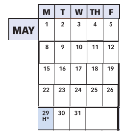 District School Academic Calendar for Lake Seneca Elementary for May 2023