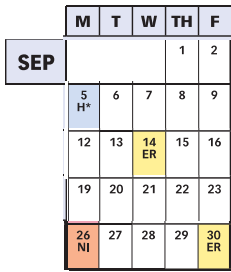 District School Academic Calendar for College Gardens Elementary for September 2022