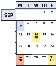 District School Academic Calendar for Roscoe R. Nix Elementary for September 2022