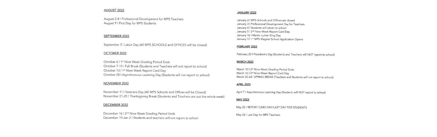 District School Academic Calendar Key for T S Morris Elementary School