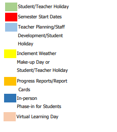 District School Academic Calendar Legend for Forrest Road Elementary School