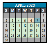District School Academic Calendar for H G Hill Middle School for April 2023
