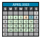 District School Academic Calendar for Cole Elementary School for April 2023