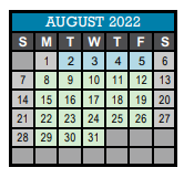 District School Academic Calendar for Napier Elementary Enhancement Option for August 2022