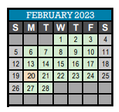 District School Academic Calendar for West End Middle School for February 2023