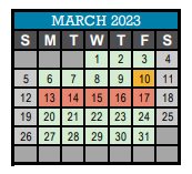 District School Academic Calendar for Hillsboro Comp High School for March 2023