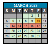 District School Academic Calendar for Haynes Health/medical Science Design Center for March 2023