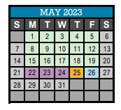 District School Academic Calendar for Gra-mar Middle School for May 2023